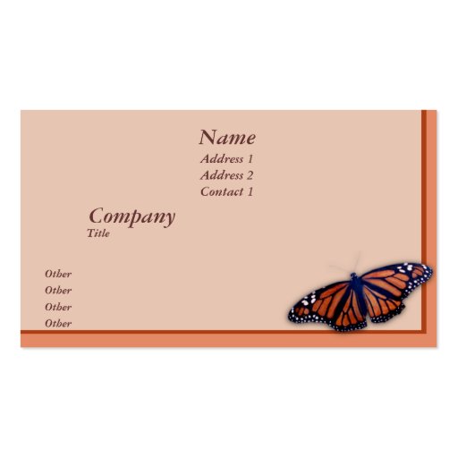 Monarch Business Card Templates (front side)