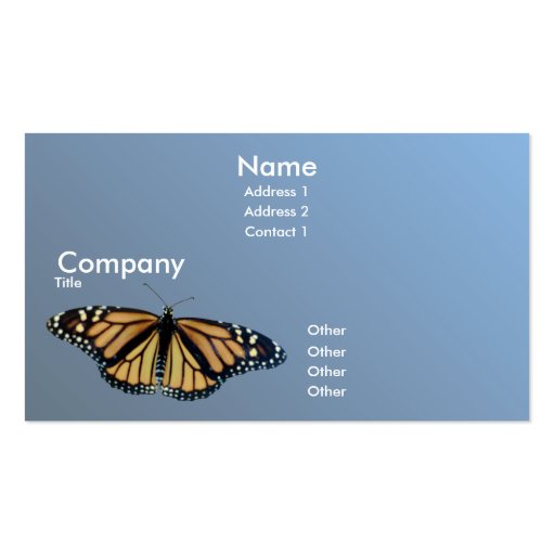 Monarch Business Cards (front side)