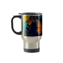 monarch butterflies travel mug