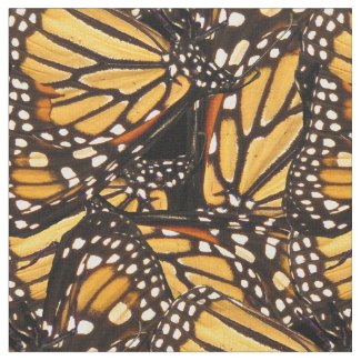 Monarch Butterfly Abstract Pattern Fabric