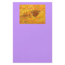 monarch butterfly and bicycle customized stationery