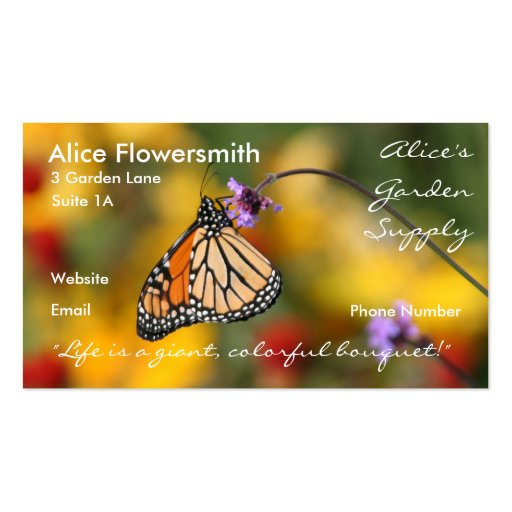 Monarch Butterfly Business Card