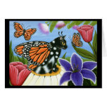 Monarch Butterfly Fairy Cat Fantasy Art Card cards