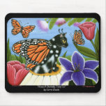 Monarch Butterfly Fairy Cat Fantasy Art Mousepad mousepads