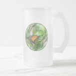 Monarch Butterfly Frosted Beer Mug