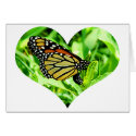 Monarch Butterfly Heart Card