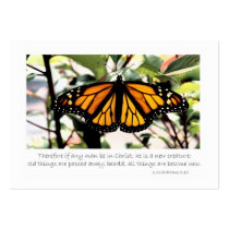 monarch butterfly if any man be in Christ business cards