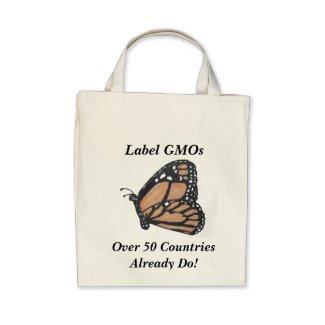 Monarch Butterfly "Label GMOs" Canvas Bag