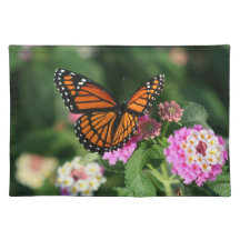 Monarch Butterfly Lantana Flower Placemat