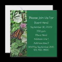 Monarch Butterfly Nature Photo Party Invitation by SmilinEyesTreasures Monarch Butterfly Nature Photo Party Invitation