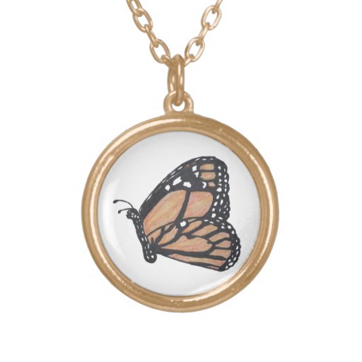 Monarch Butterfly Necklace Usa Zazzle