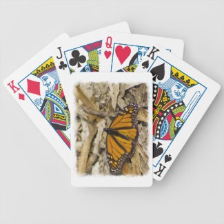 Monarch Butterfly on Ground White Edge Deck Of Cards