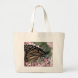 Monarch Butterfly on Pink Tote Bags