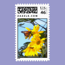 Monarch Butterfly on Sunflower Postage stamps