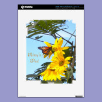 Monarch Butterfly on Sunflowers iPad 3 Case skins