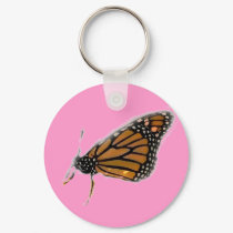 MONARCH Butterfly Pink keychain by whittyart MONARCH Butterfly Pink keychain