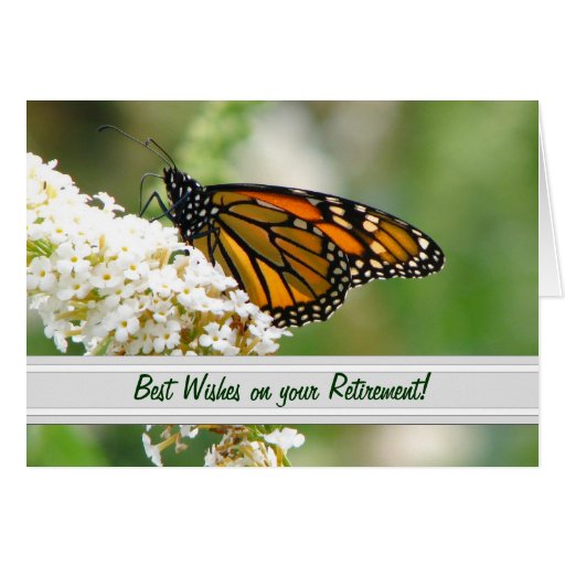 Monarch Butterfly Retirement Card by Elaine Zazzle