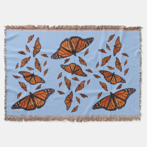 monarch butterfly throw blanket sky blue zazzle monarch butterfly throw blanket sky blue zazzle