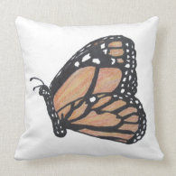 Monarch Butterfly Throw Pillow