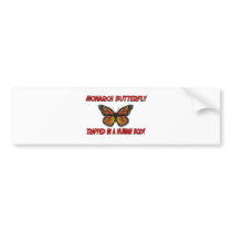 Monarch Butterfly trapped in a human body bumper stickers
