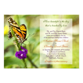Monarch Butterfly Wedding Invitation
