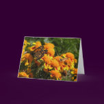Monarch in the marigolds greeting card