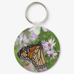 Monarch on Aster Keychain keychain