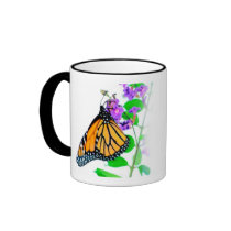 Monarch on Blossom mugs by roimim Monarch on Blossom mugs