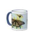 Monarch on Daisy mugs