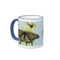 Monarch on Daisy mugs