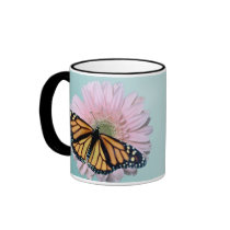 Monarch on Daisy mugs by roimim Monarch on Daisy mugs