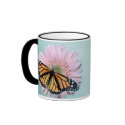 Monarch on Daisy mugs
