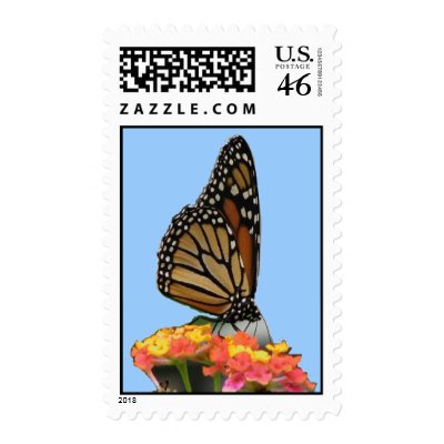 Monarch on Lantana Postage by naturegirl7