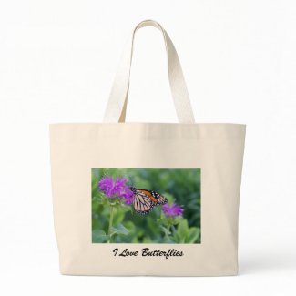 Monarch on Purple Flower bag
