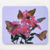 Monarchs and Pink Penta mousepads