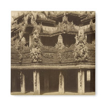 Monastery or Pagoda, detail, probably Mandalay Fridge Magnets