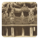 Monastery or Pagoda, detail, probably Mandalay Sticker
