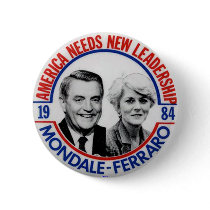Mondale-Ferraro jugate - Button