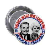 Mondale-Ferraro jugate - Button