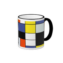 Mondrian - composición una taza