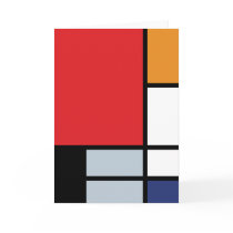 Mondrian - Composition With Large Red Plane Greeting Cards