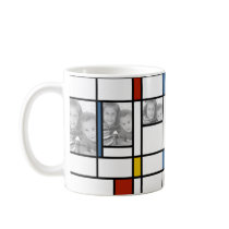Mondrian Inspired Photo Template Mug mugs