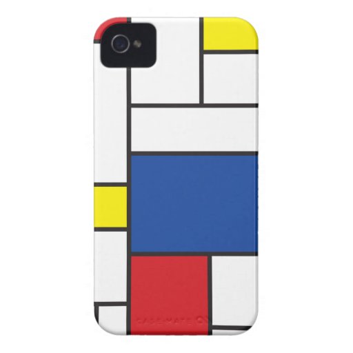 Mondrian Minimalist De Stijl Art iPhone 4 CaseMate