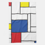 Mondrian Minimalist De Stijl Art Kitchen Towel