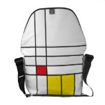 Mondrian Minimalist De Stijl Art Rickshaw Messenge Courier Bags