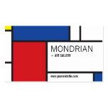 Mondrian Modern Art De Stijl Minimalist Abstract Business Card