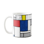 Mondrian + Retro Circles Custom Gift Mug Mondrian + Retro Circles Custom Gift Mug