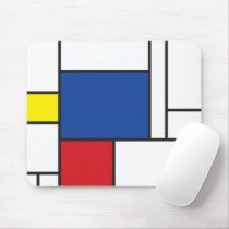 Mondrian Simple Minimalist De Stijl Art Mousepad