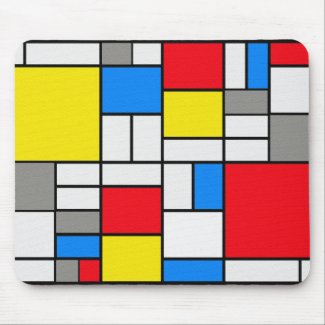 Mondrian Theme Elegant Mousepad