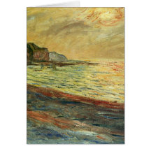 Monet Beach At Pourville Cards